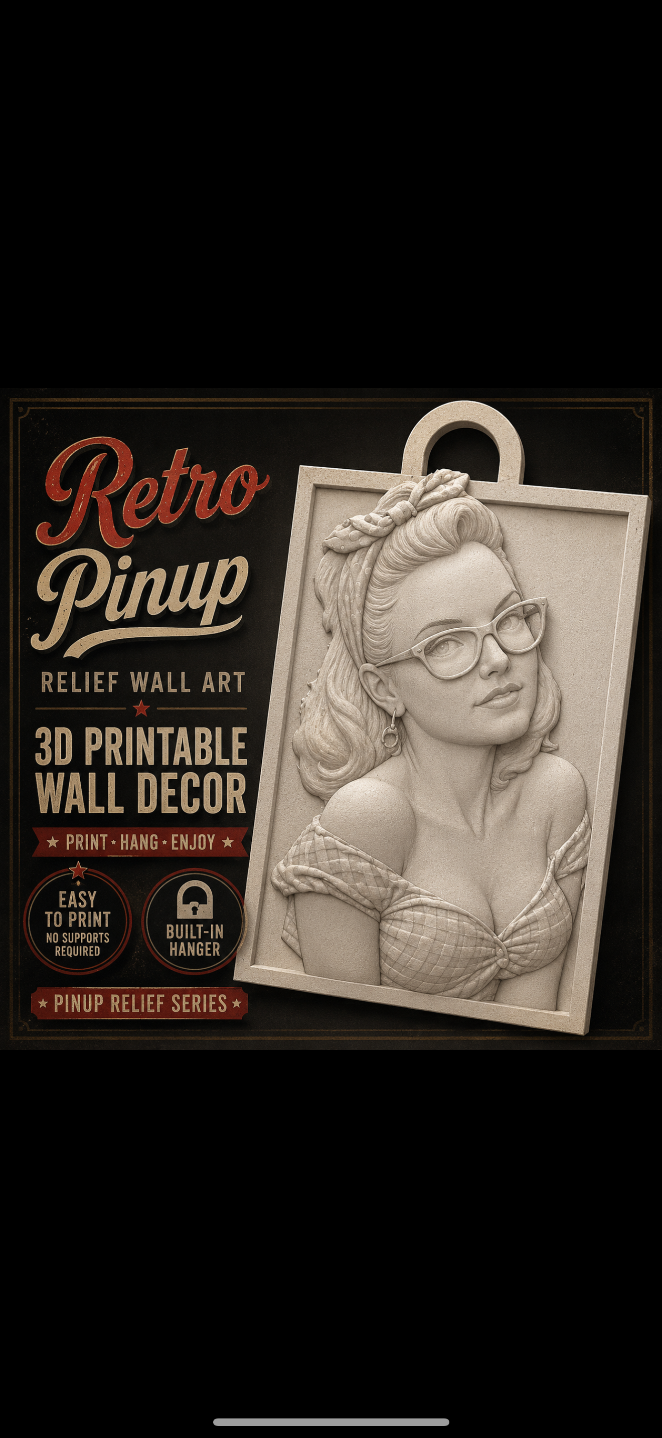 Pin-Up Wall Art Series #3 glasses girl