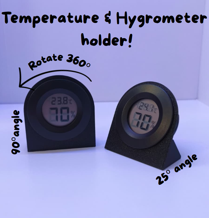 Temperature & Hygrometer Holder – Adjustable Angles