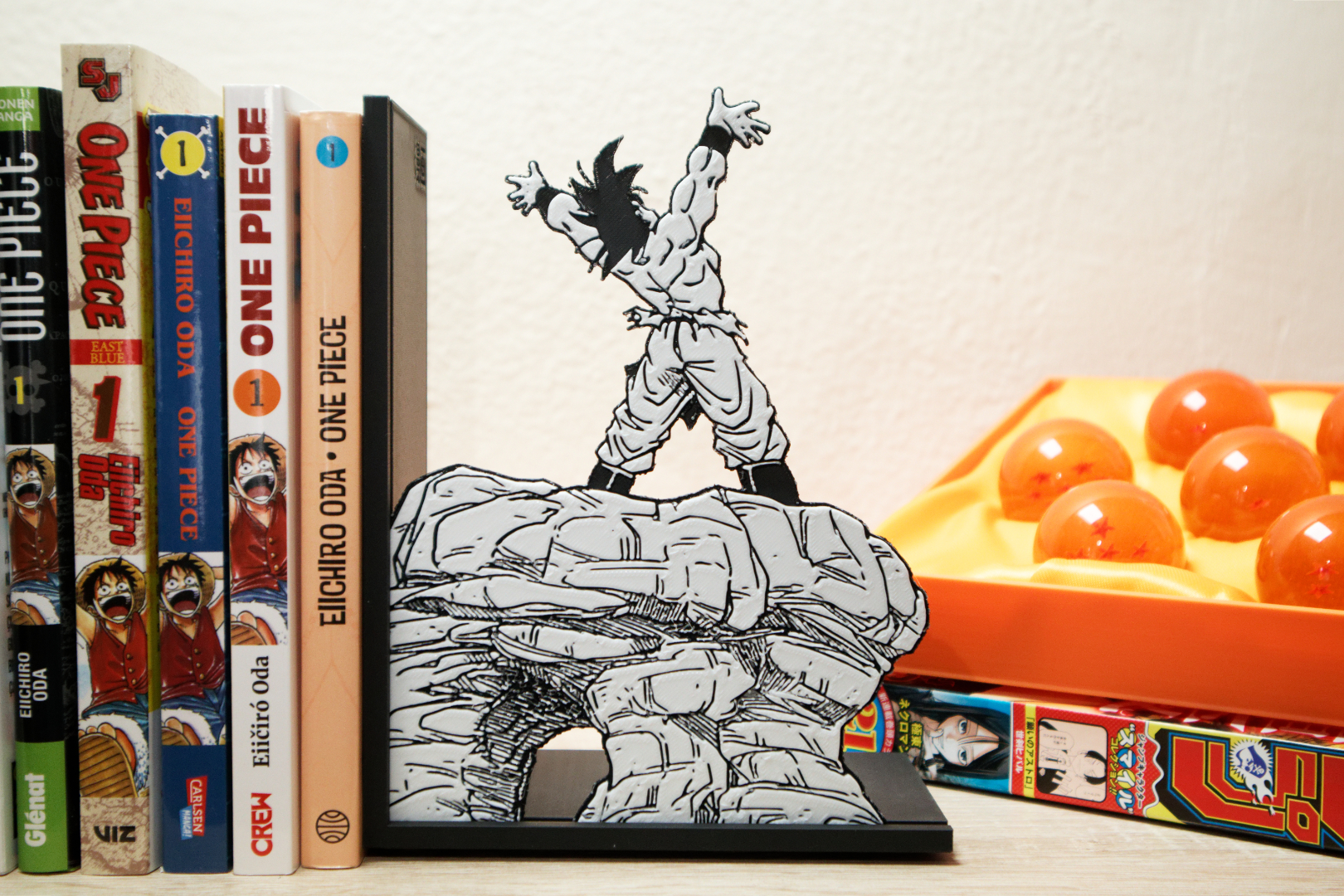 Bookend of Son Goku doing Genki Dama | Dragon Ball Fan Art