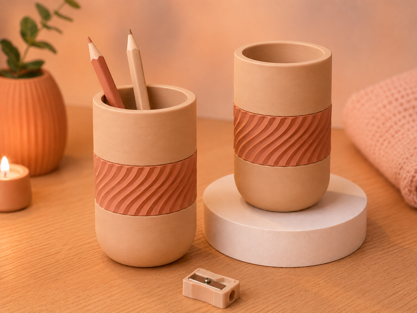 Wave Pen Holder - Cozy Desk Vol 2