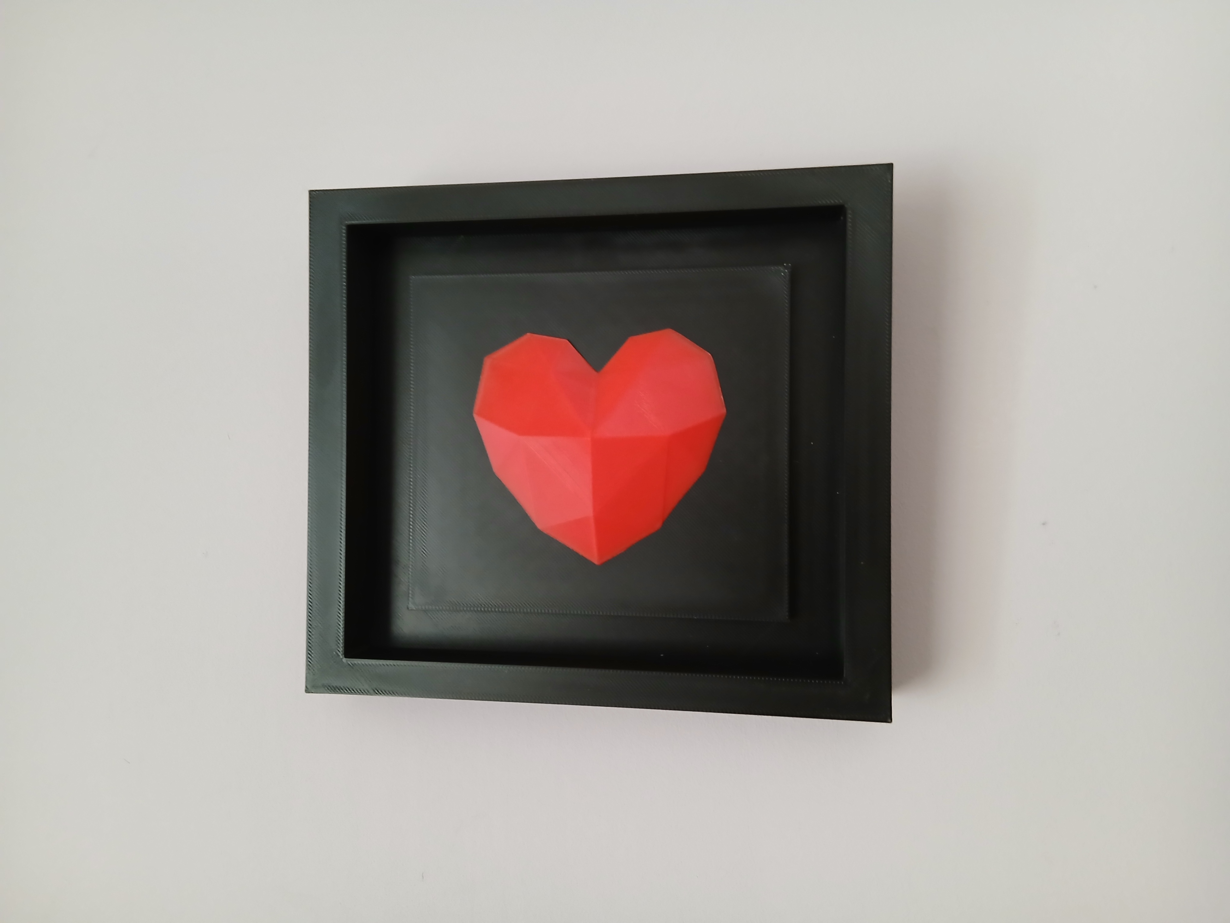 Geometric valentines Heart 3D Wall