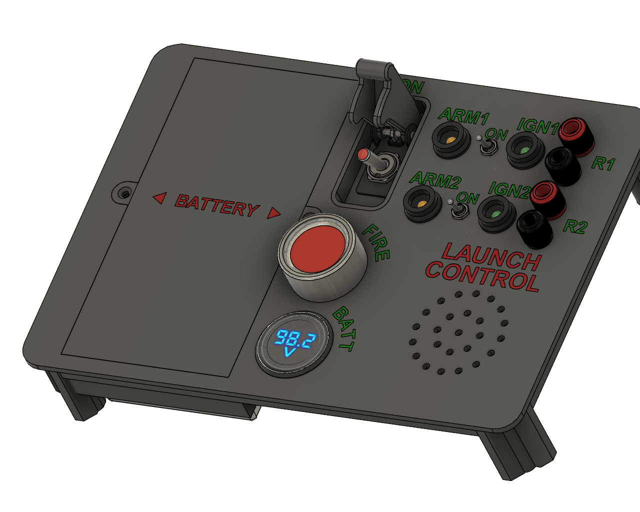 Miniatura 3 do modelo 3D Rocket Launch Control Box
