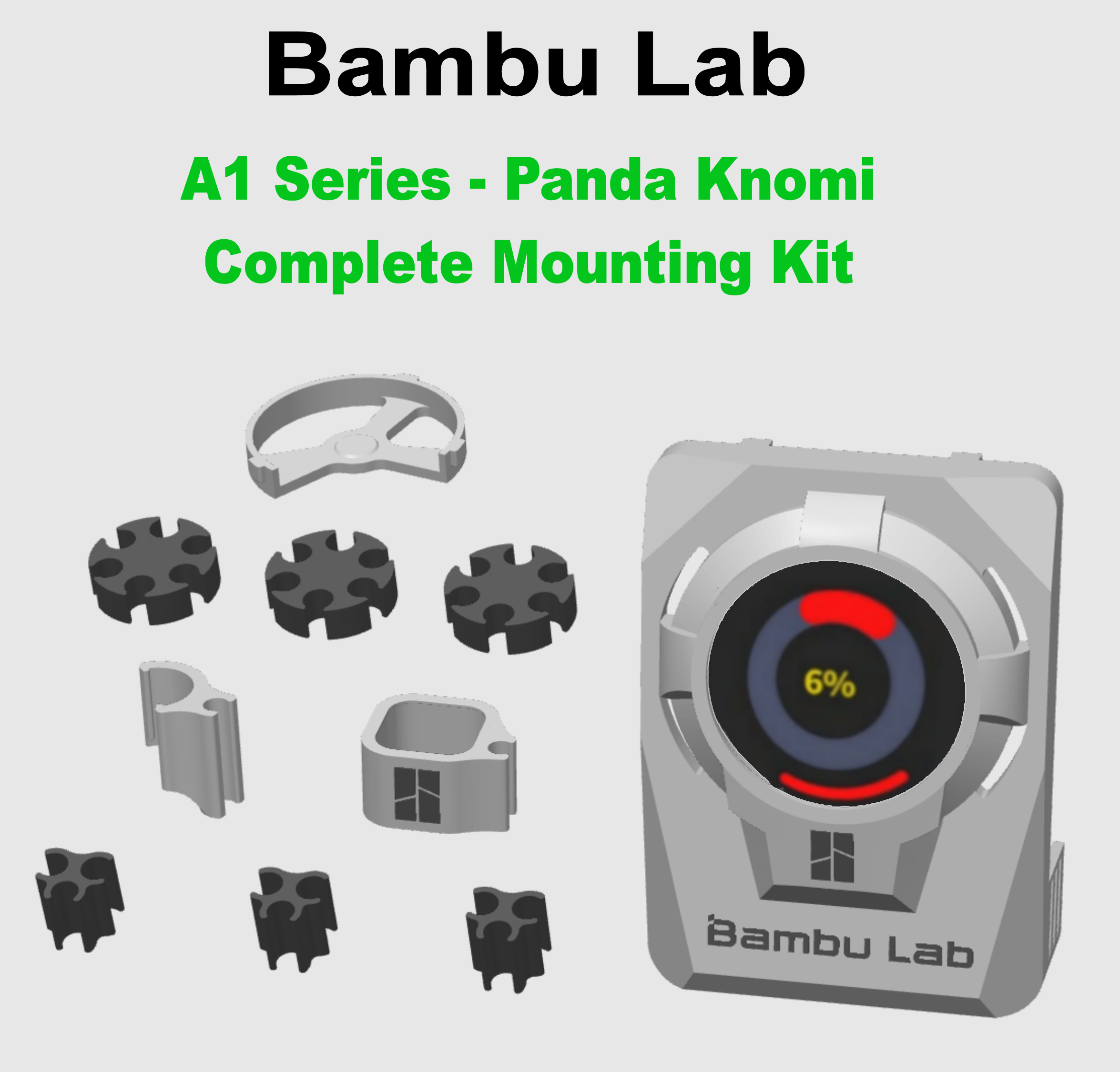 Bambu Lab A1 - Series - Panda Knomi Complete Mounting Kit
