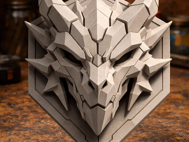 Dragon Wall Art – Low Poly Dragon Head