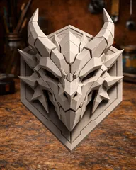 Dragon Wall Art – Low Poly Dragon Head