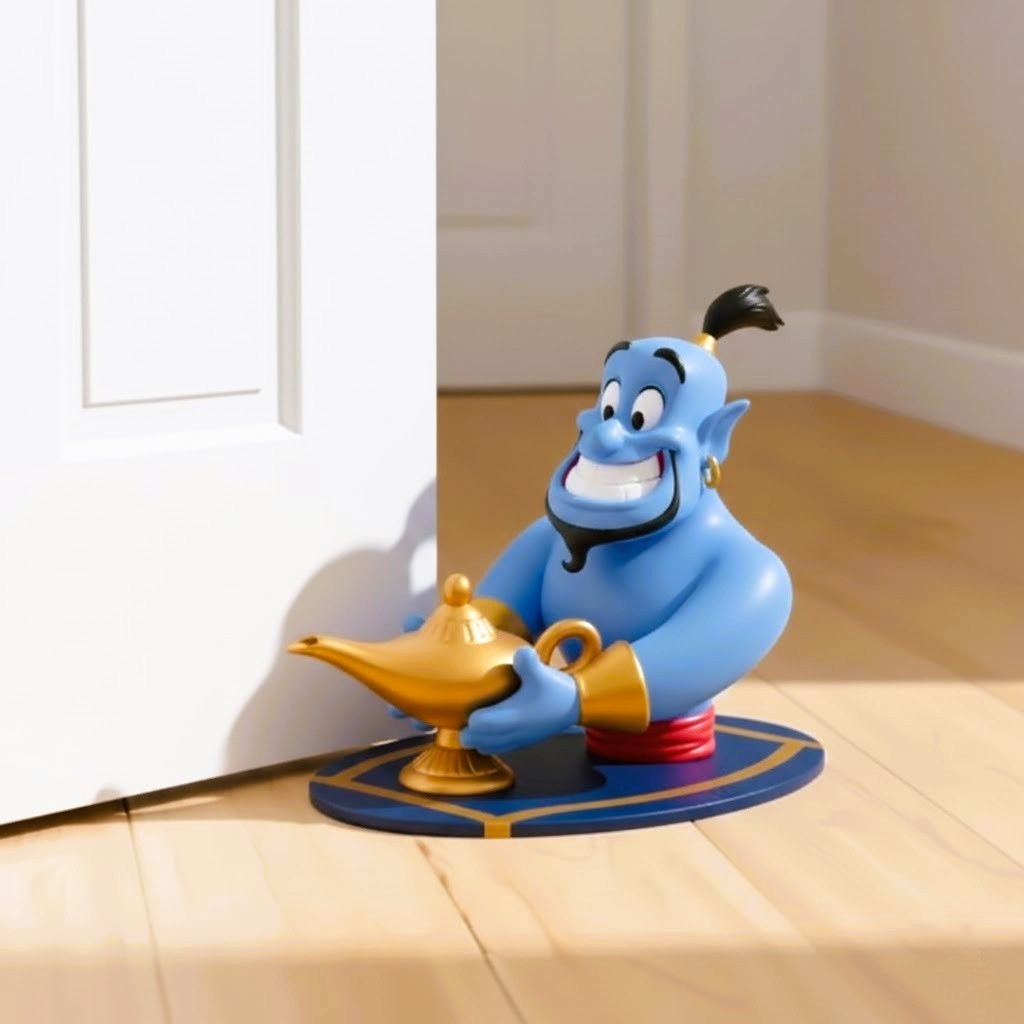 Door Blocker - Aladin Genie Lamp Wish Holder Figure