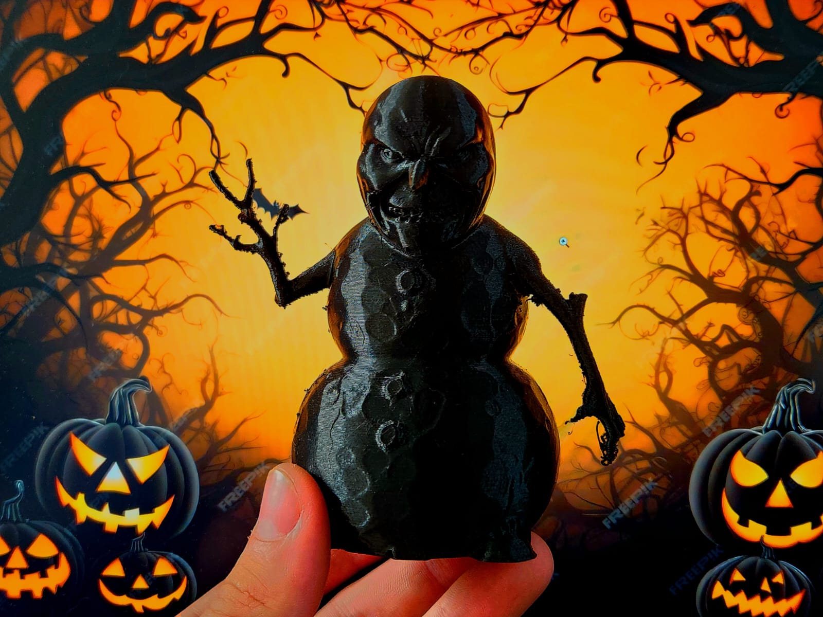 halloween scary snowman