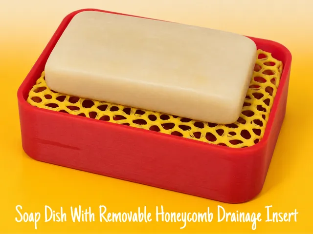 Soap Dish With Removable Honeycomb Drainage Insert