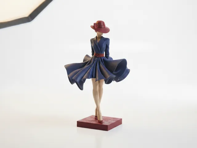 Dancing Lady Sculpture Elegant Figurine 3D Printable