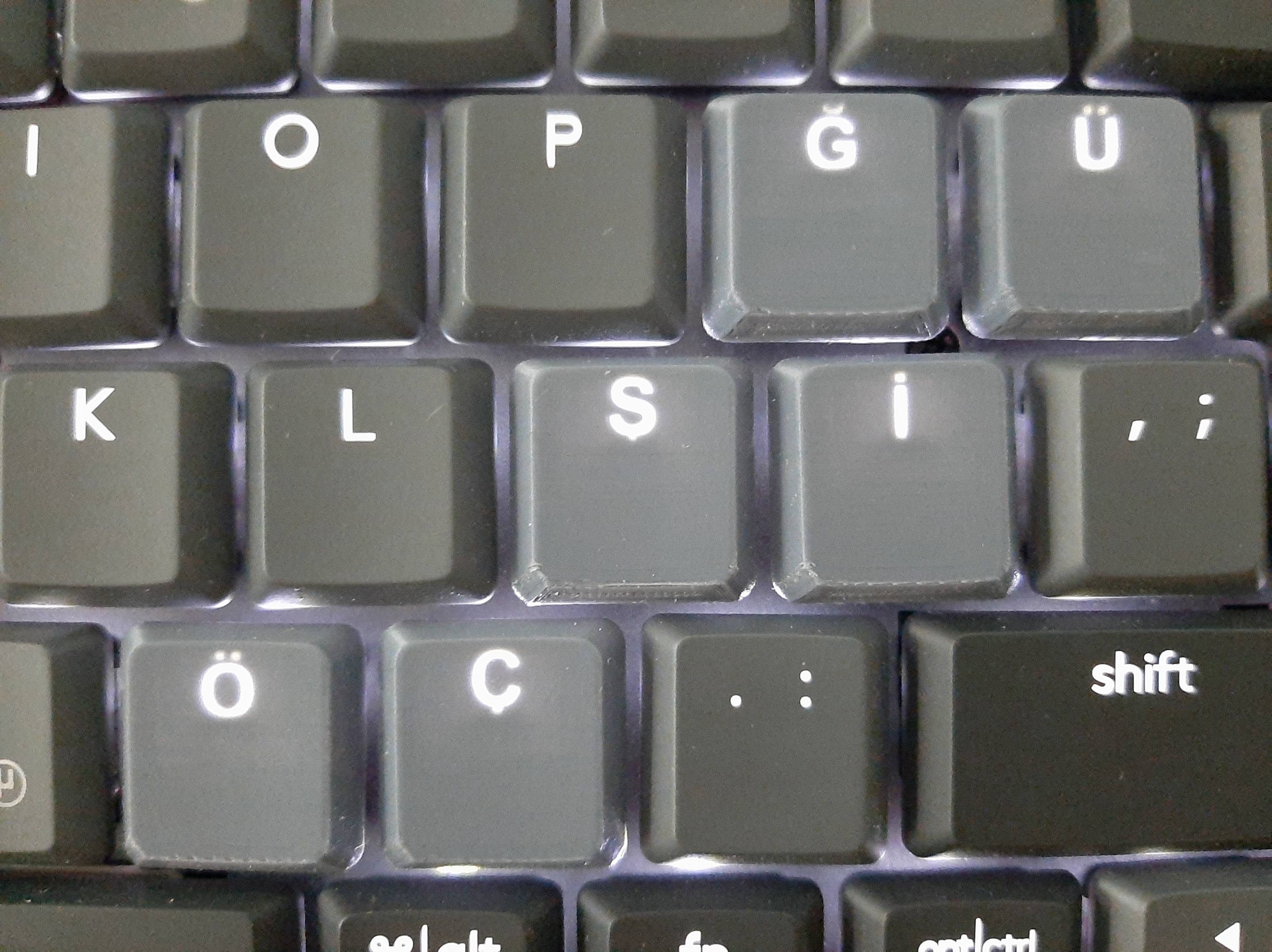 Keycaps (Turkish) Logitech MX Mechanical Keyboard