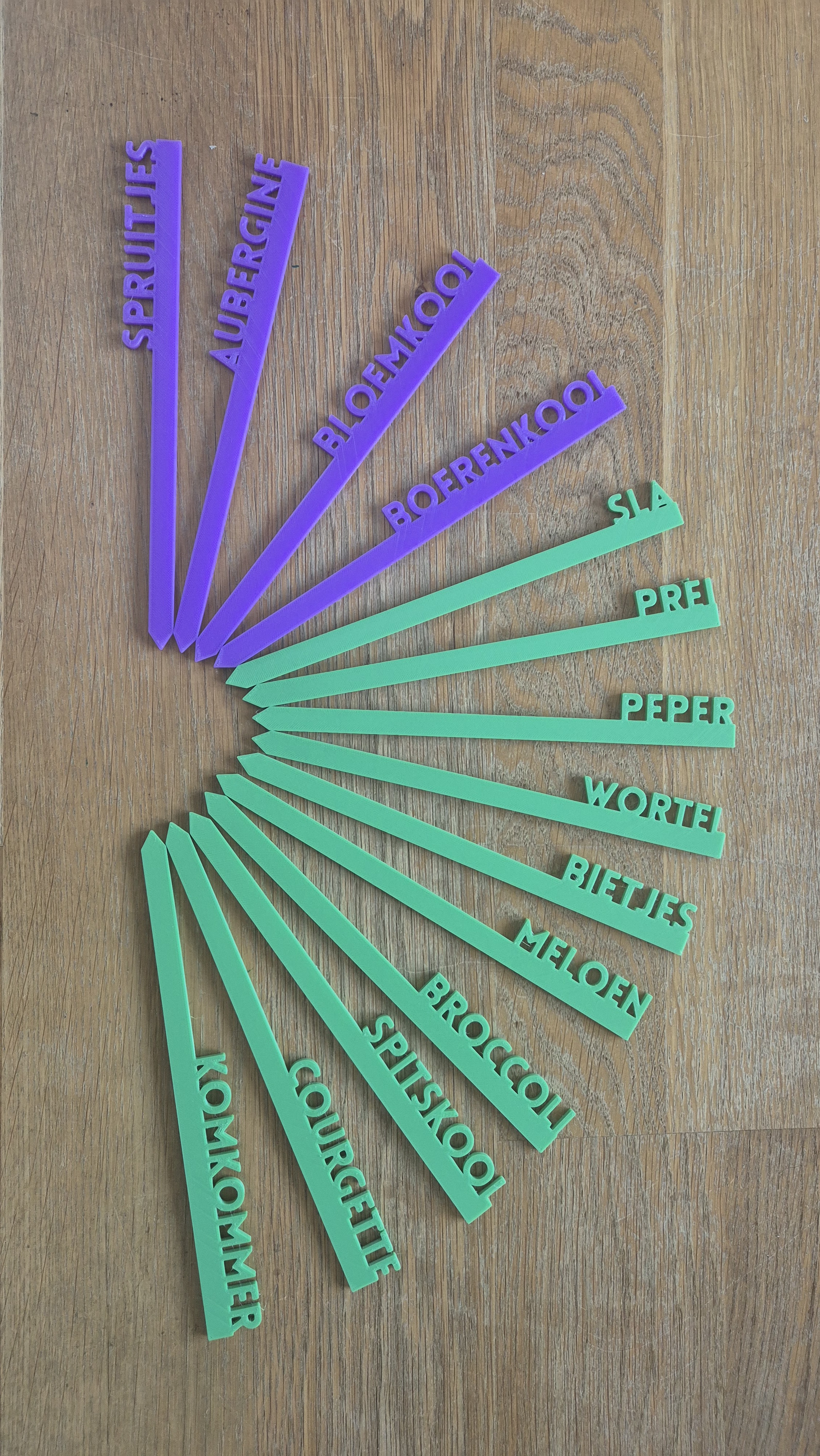 Moestuin labels / Plant markers/stakes/labels/tags (Dutch)