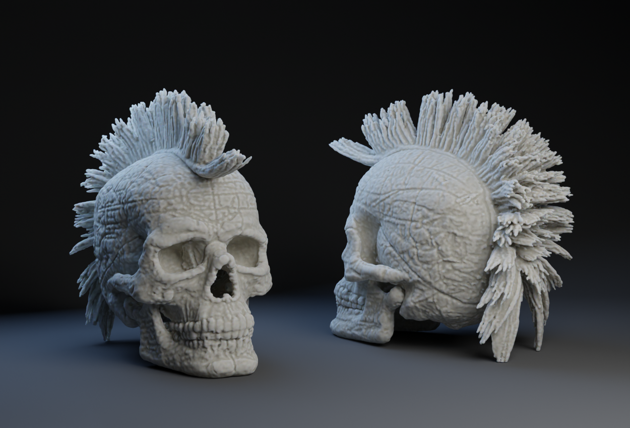 Repo man Skull With Mohawk