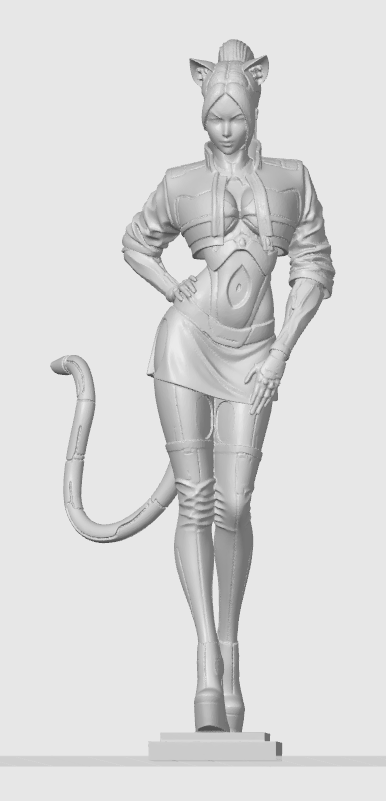 Cyber cat-girl figurine 41