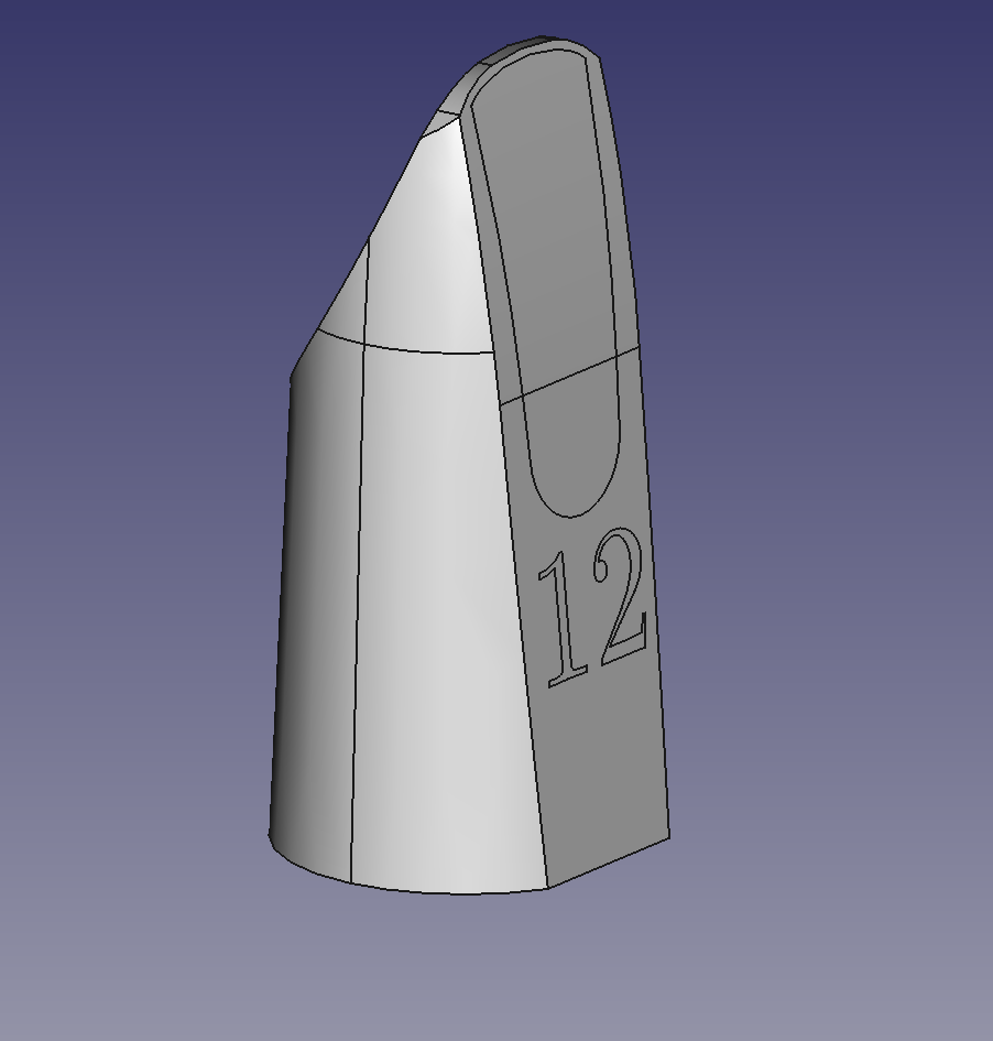Mouthpiece Labs -- sax mouthpiece forms with various beak thickness
