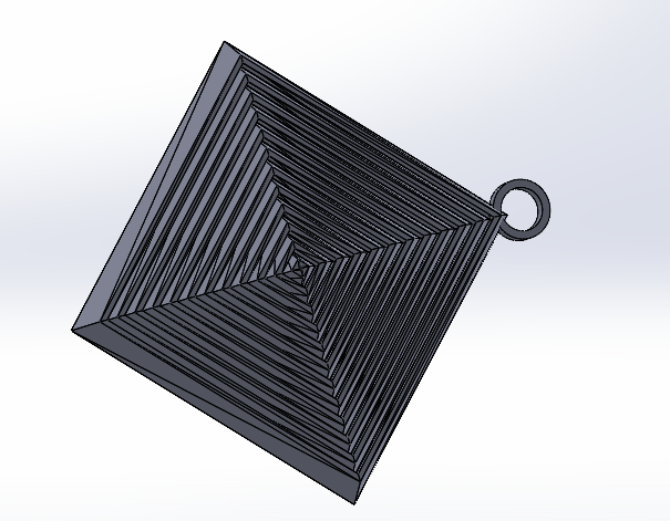 Square fidget with keychain