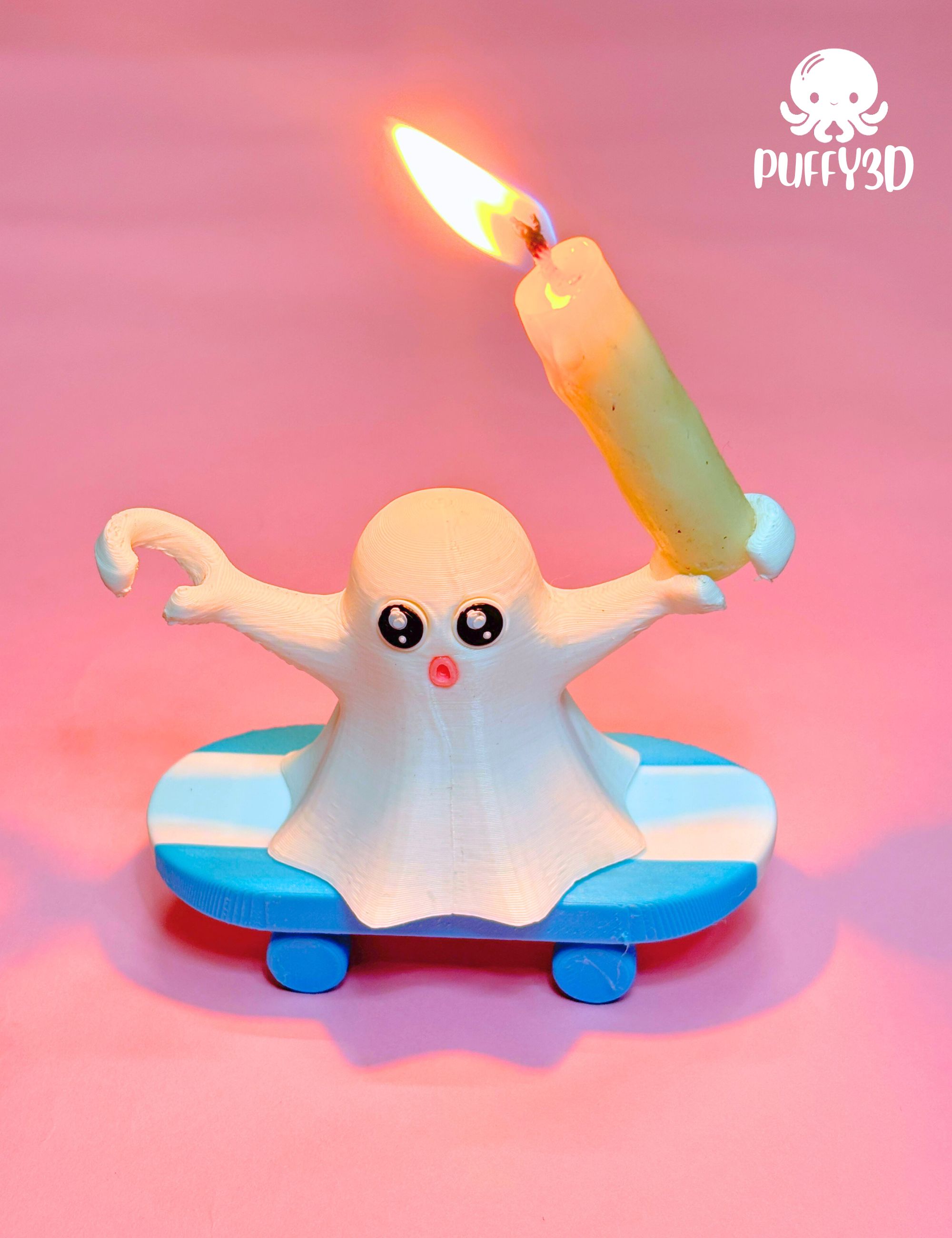 Tiny Cute Skate Boo (Ghost) Holder