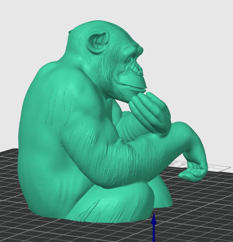 Miniatura 2 do modelo 3D realistic-chimpanzee