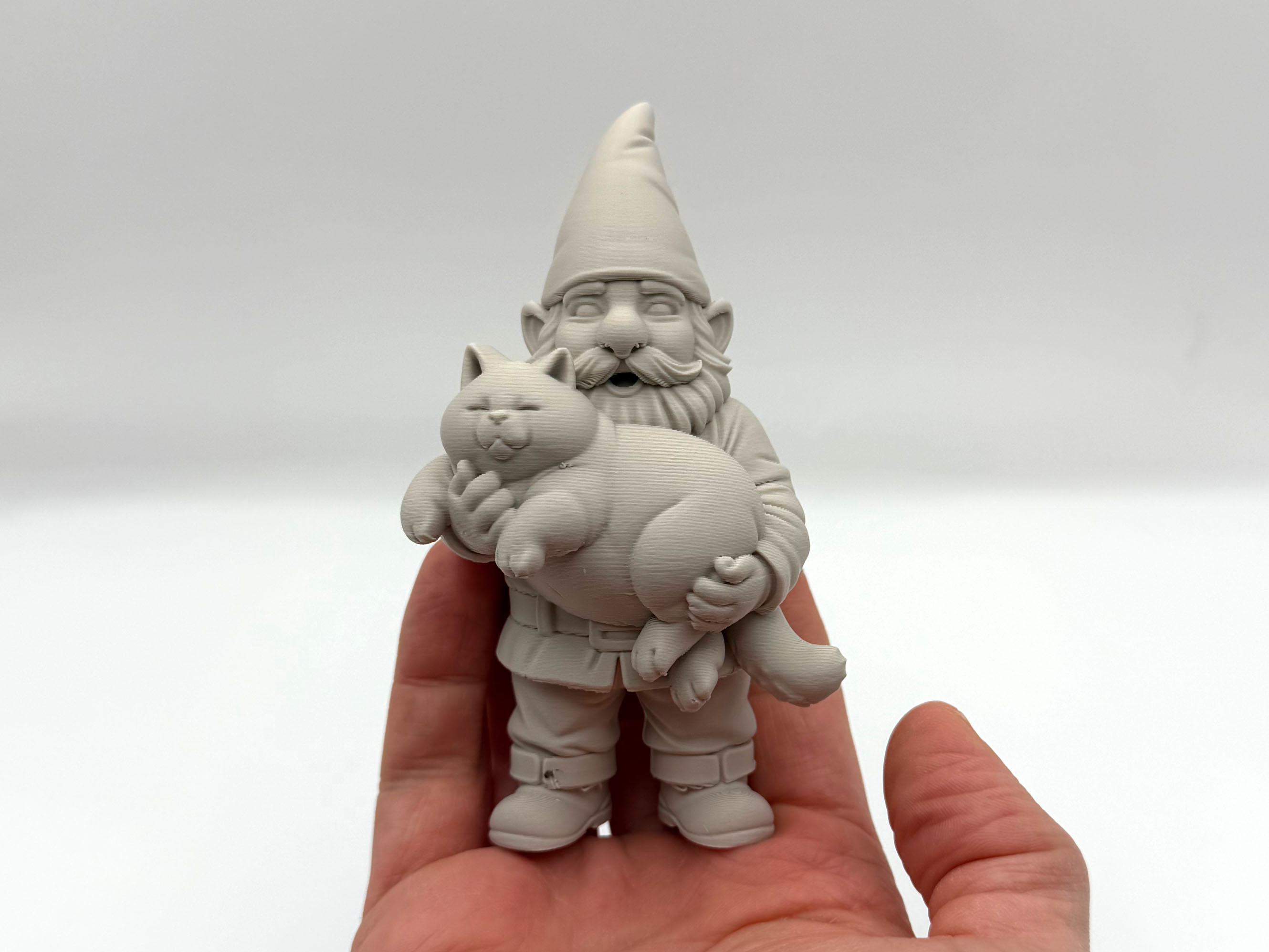 Gnome with Chonky Cat