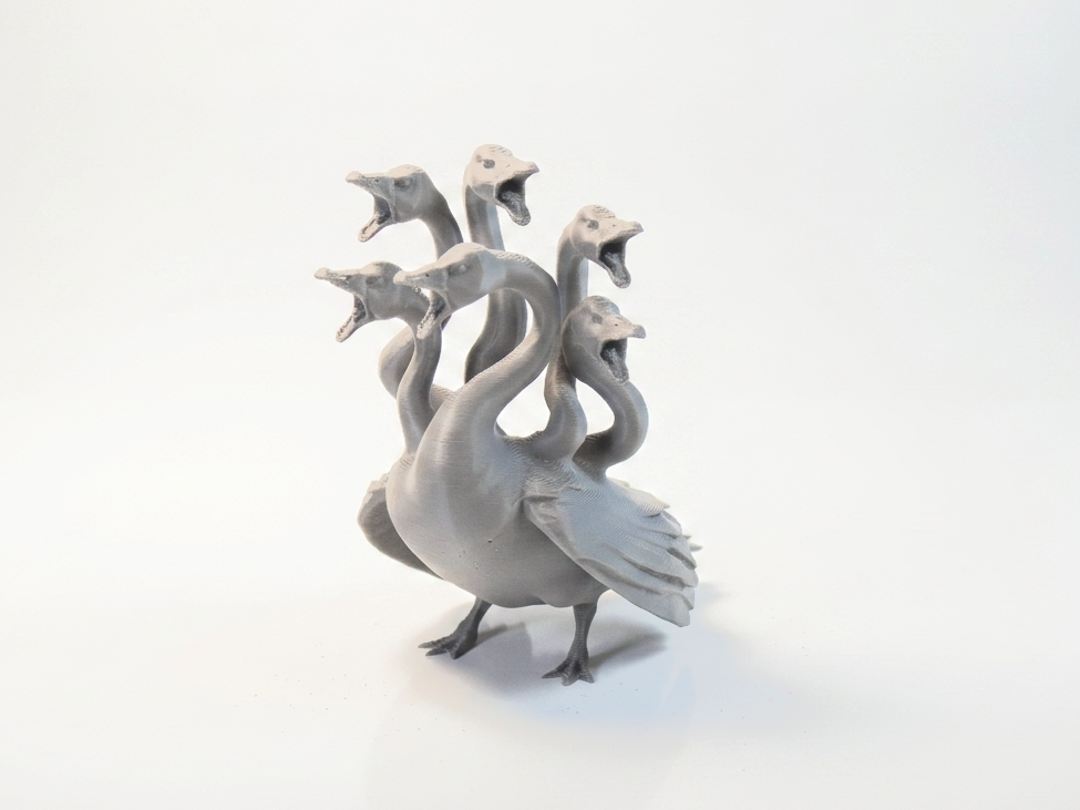 Hydra Swan Fantasy Mythology Figurine 3D Printable