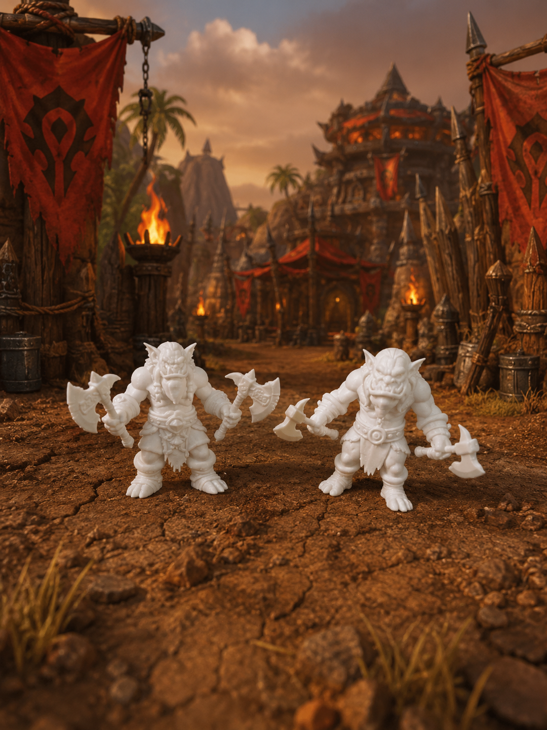 Orc, Troll with axes in each hand