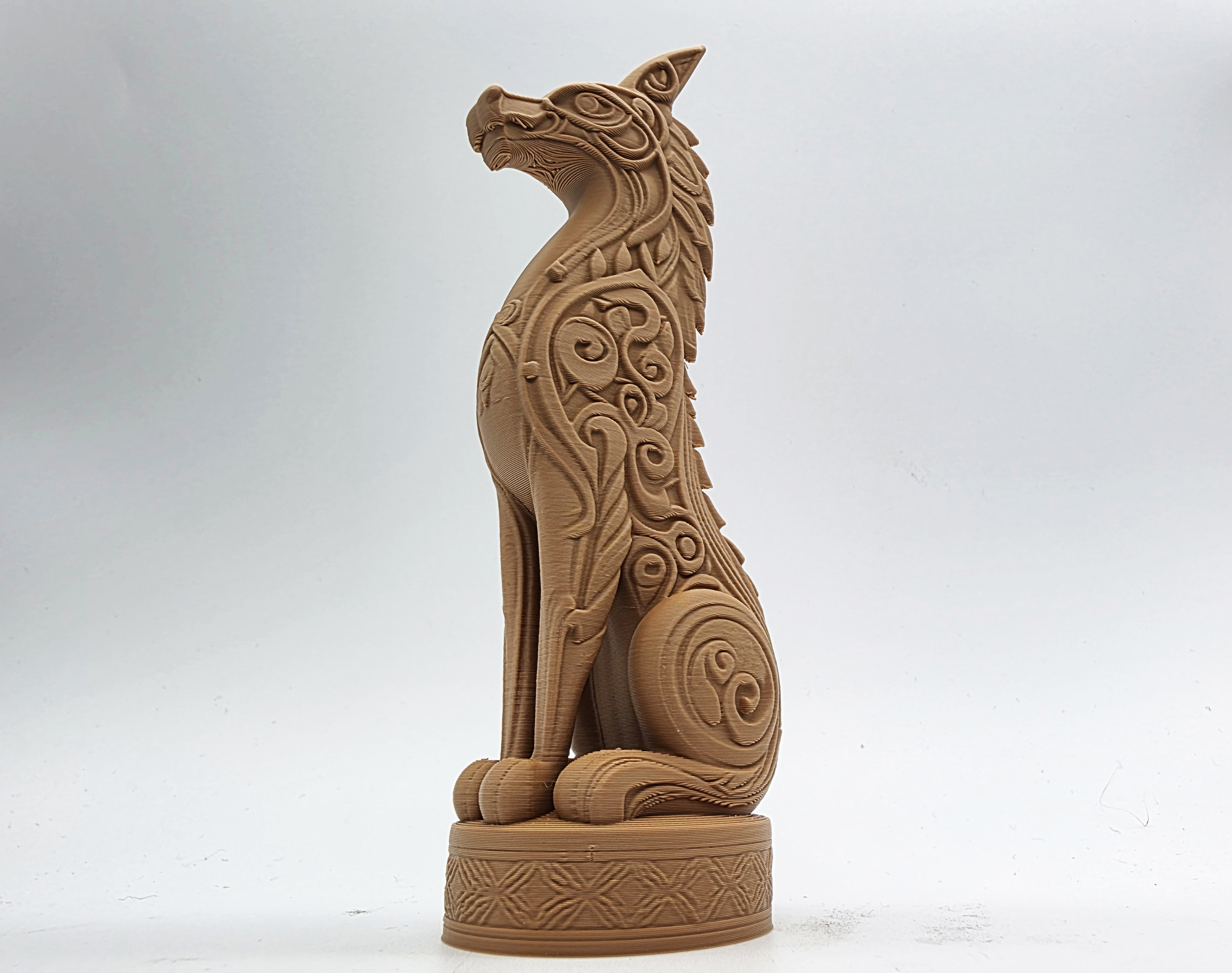 Miniatura 4 do modelo 3D Fenrir Wolf Statue