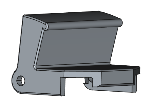 Replacement part for side window handle of a HymerMobil (Mercedes 601 based)
