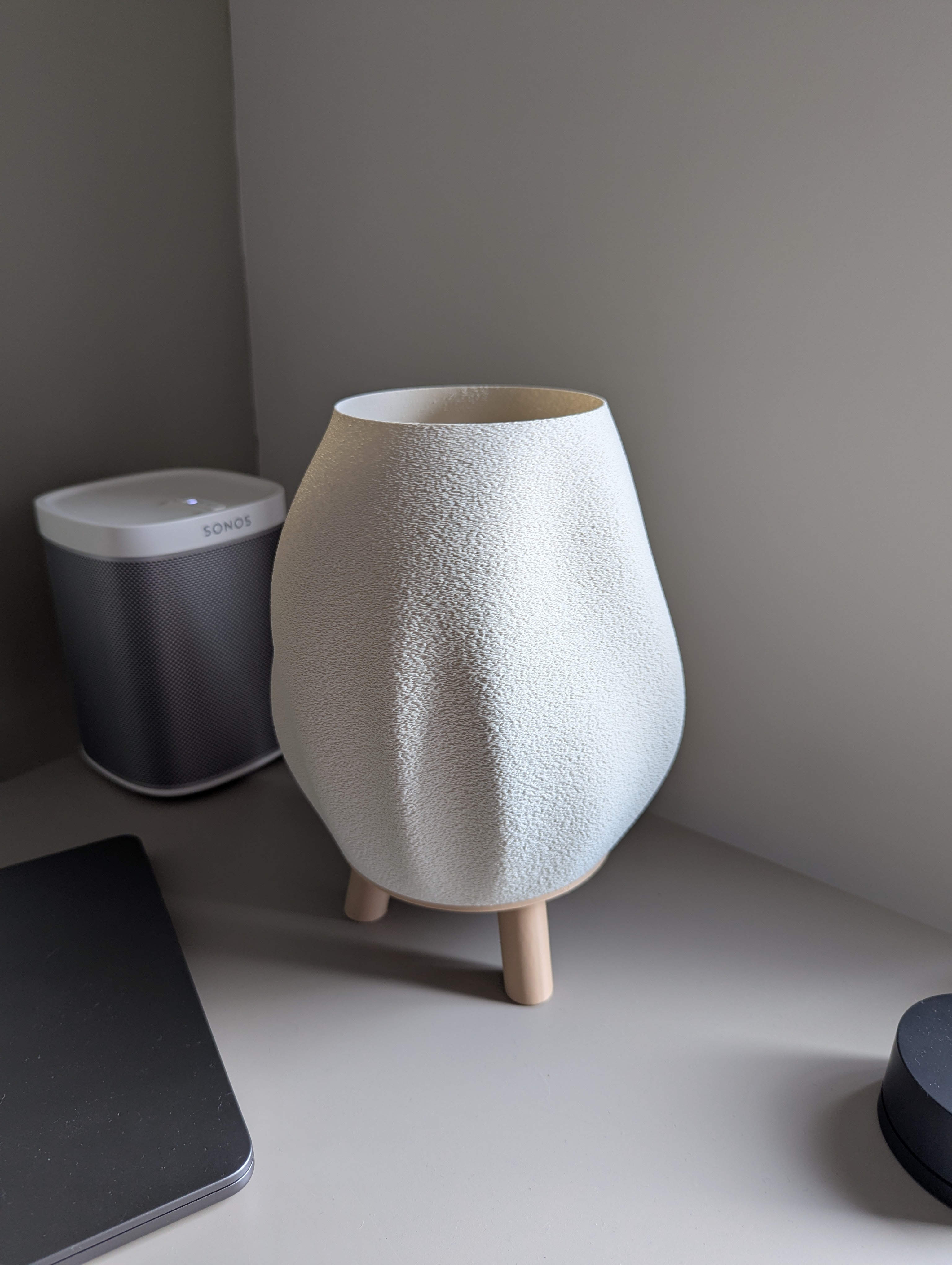 Organic Textured Lamp With Tripod Base