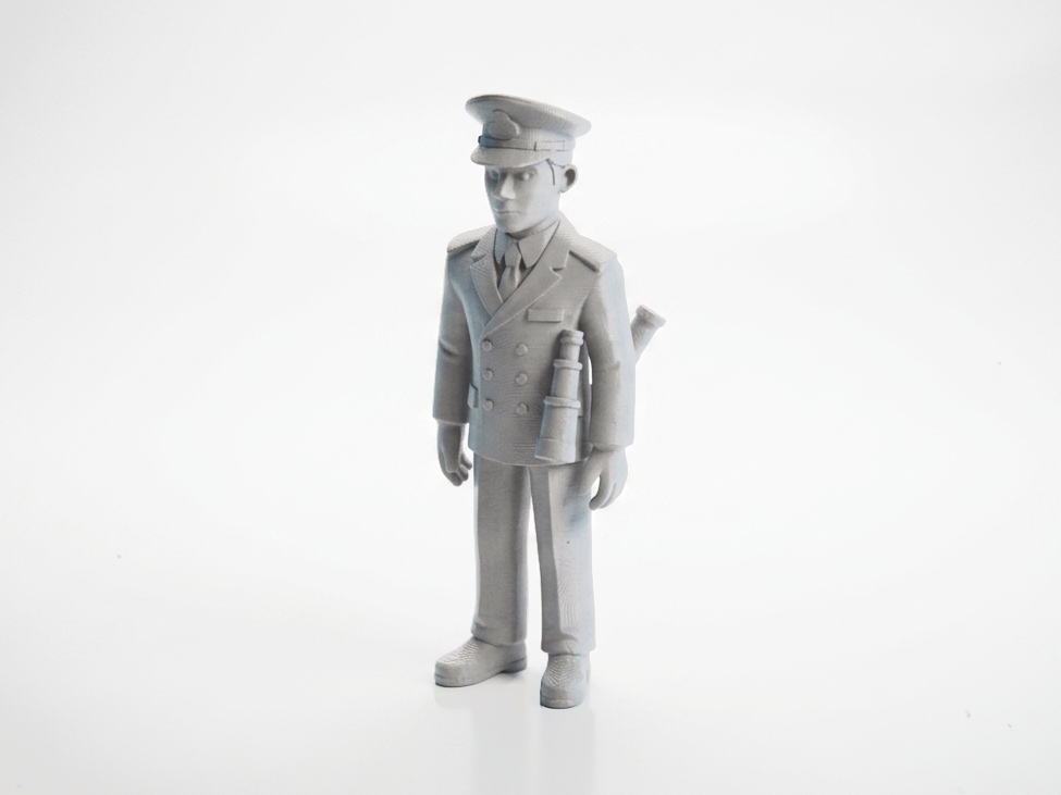Ship Captain Naval Officer Figurine 3D Printable