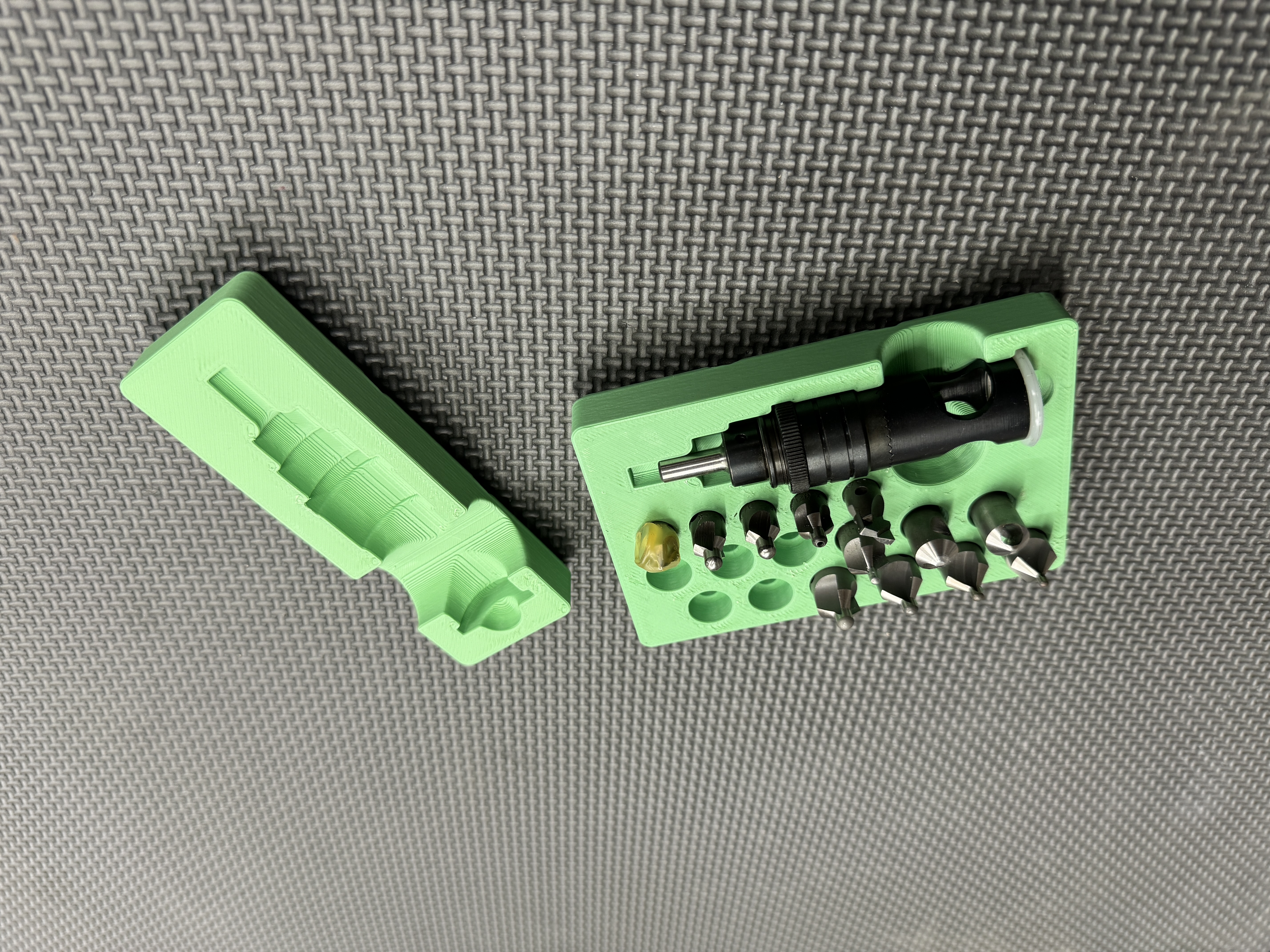 Aircraft Countersink Kit Gridfinity Holder