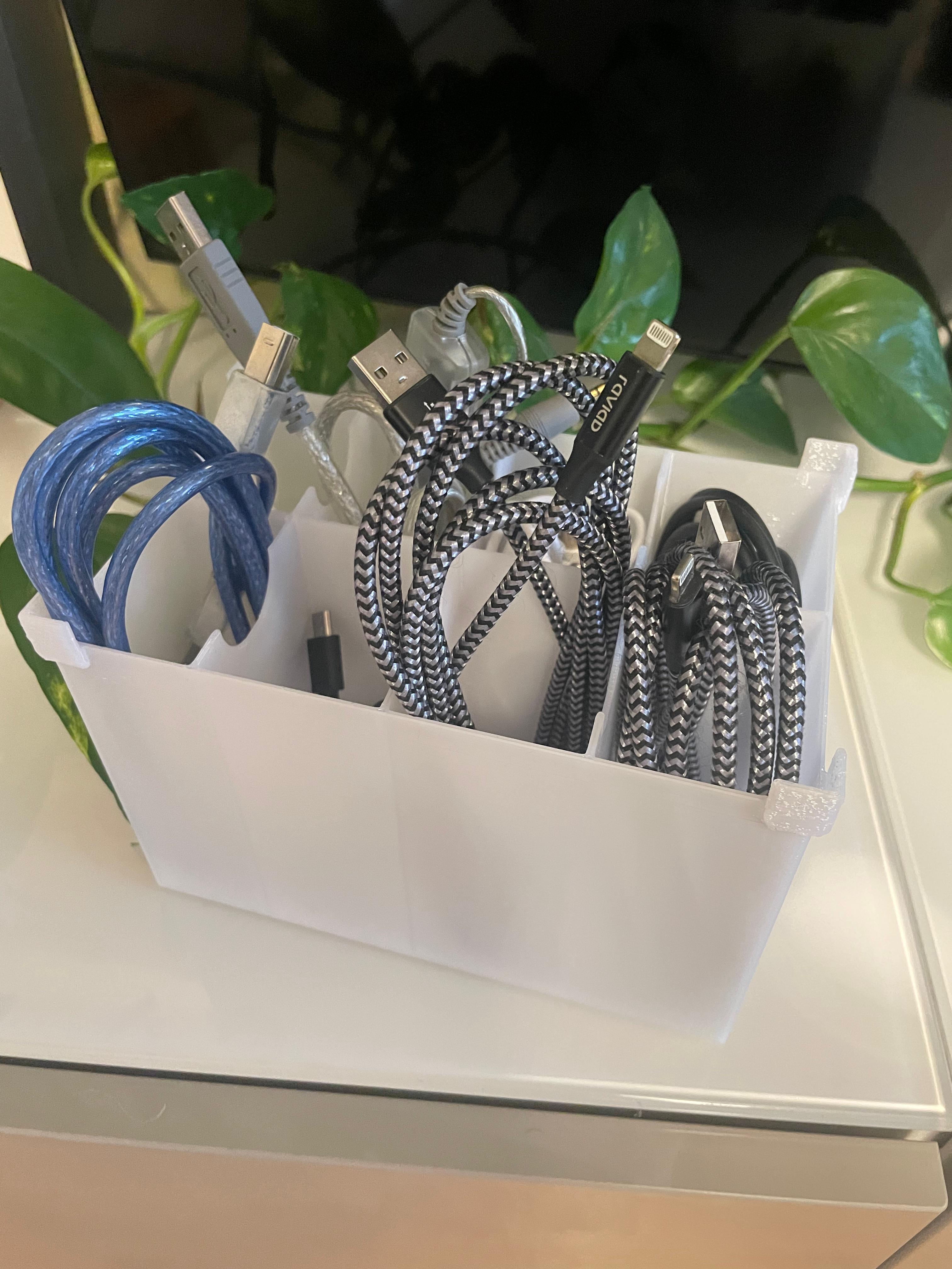 Miniatura 4 do modelo 3D Modular StackBox: Cable & Adapter Organizer System (Stackable)