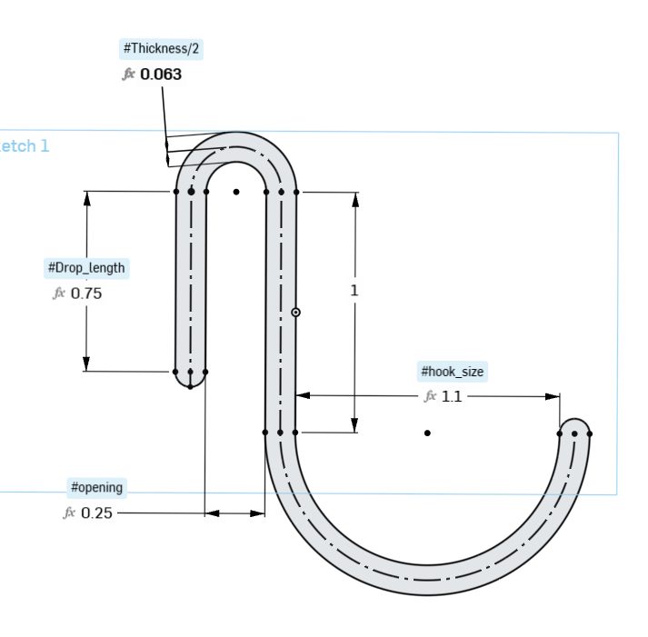 Miniatura 3 do modelo 3D Parametric J Hook (for wire racks?)