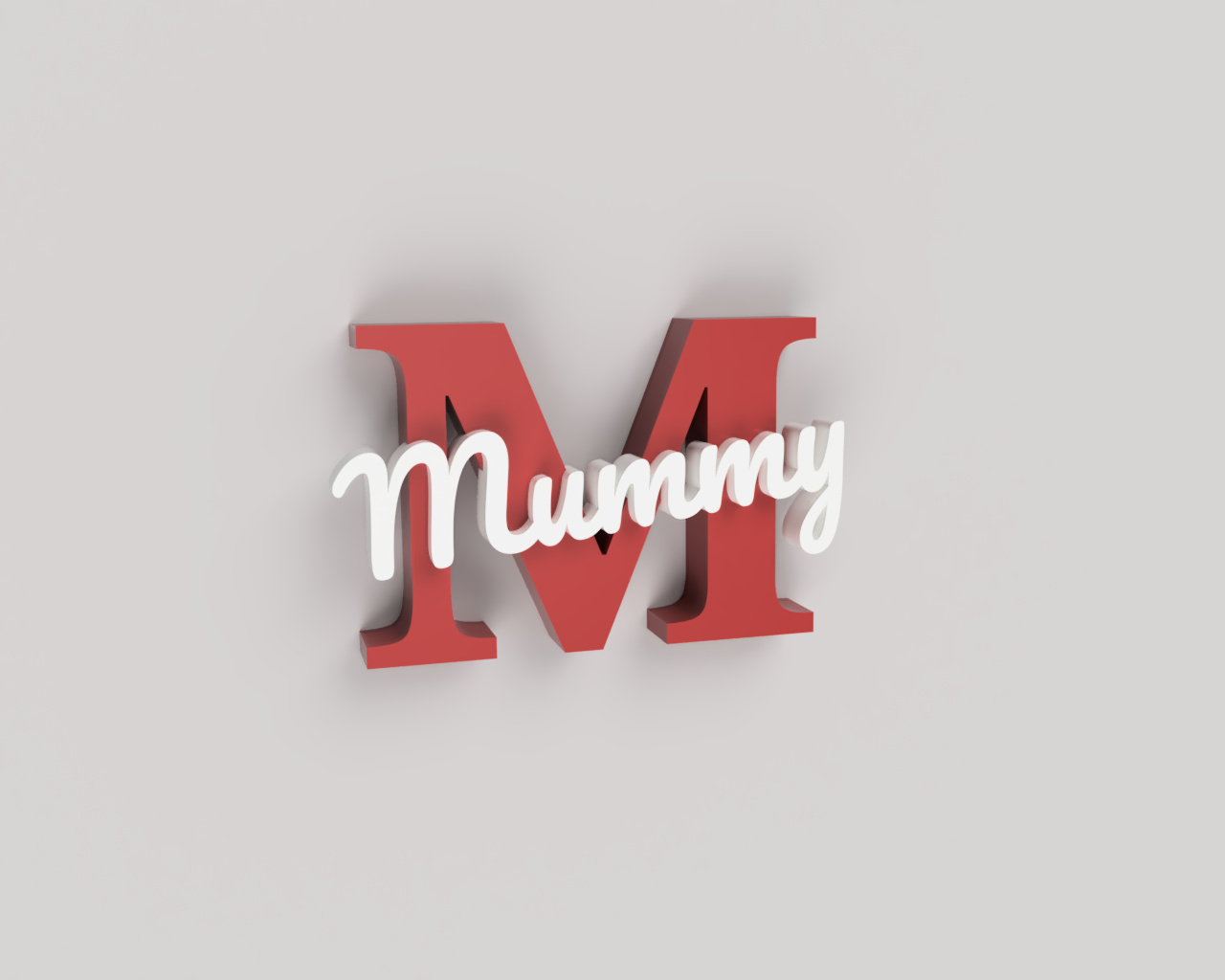 Mummy – Decorative 3D Print Name Sign