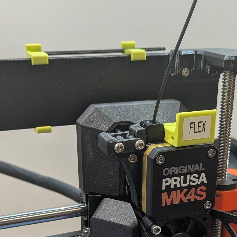 Flex Filament Warning Flag with 2.5mm Allen Key Storage Bracket