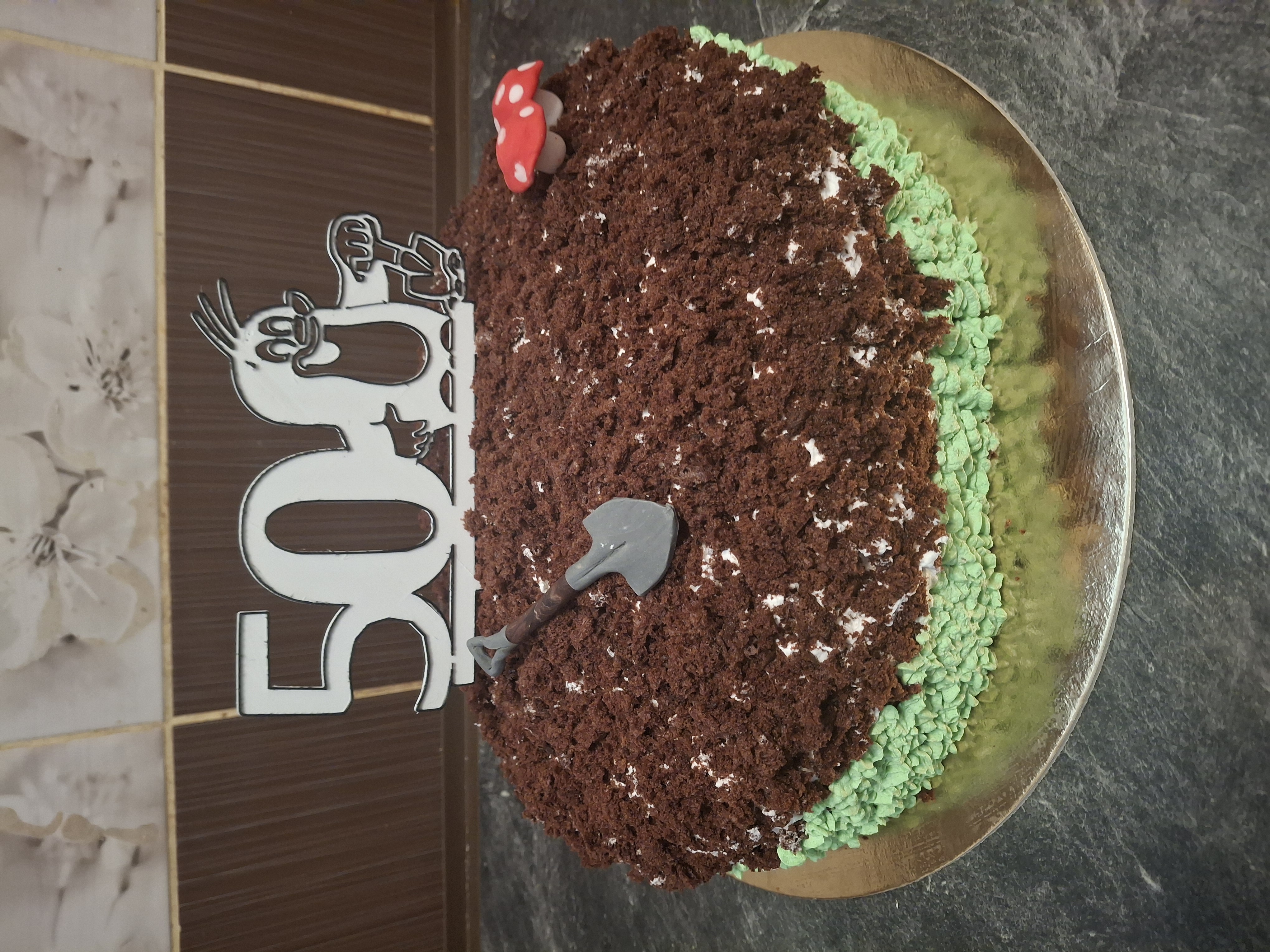 50th Birthday Cake Topper – Mole Character