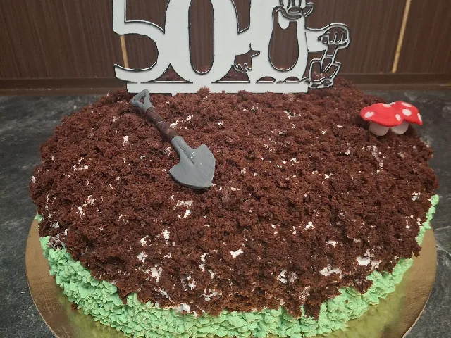 50th Birthday Cake Topper – Mole Character