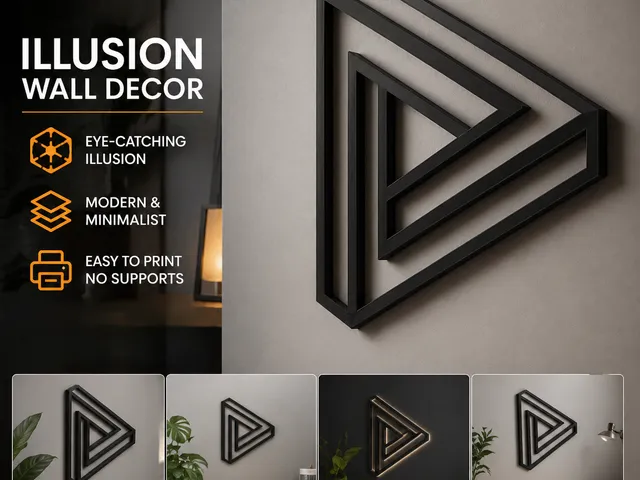 Simple modern optical illusion wall art