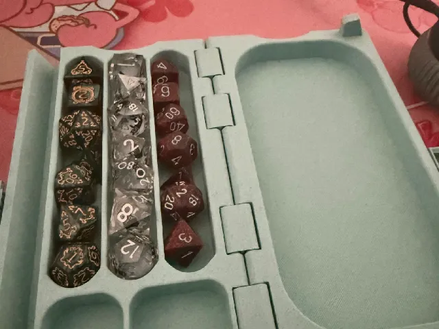 DND Dice Box / rolling tray / tablet stand (print in place with hinges)