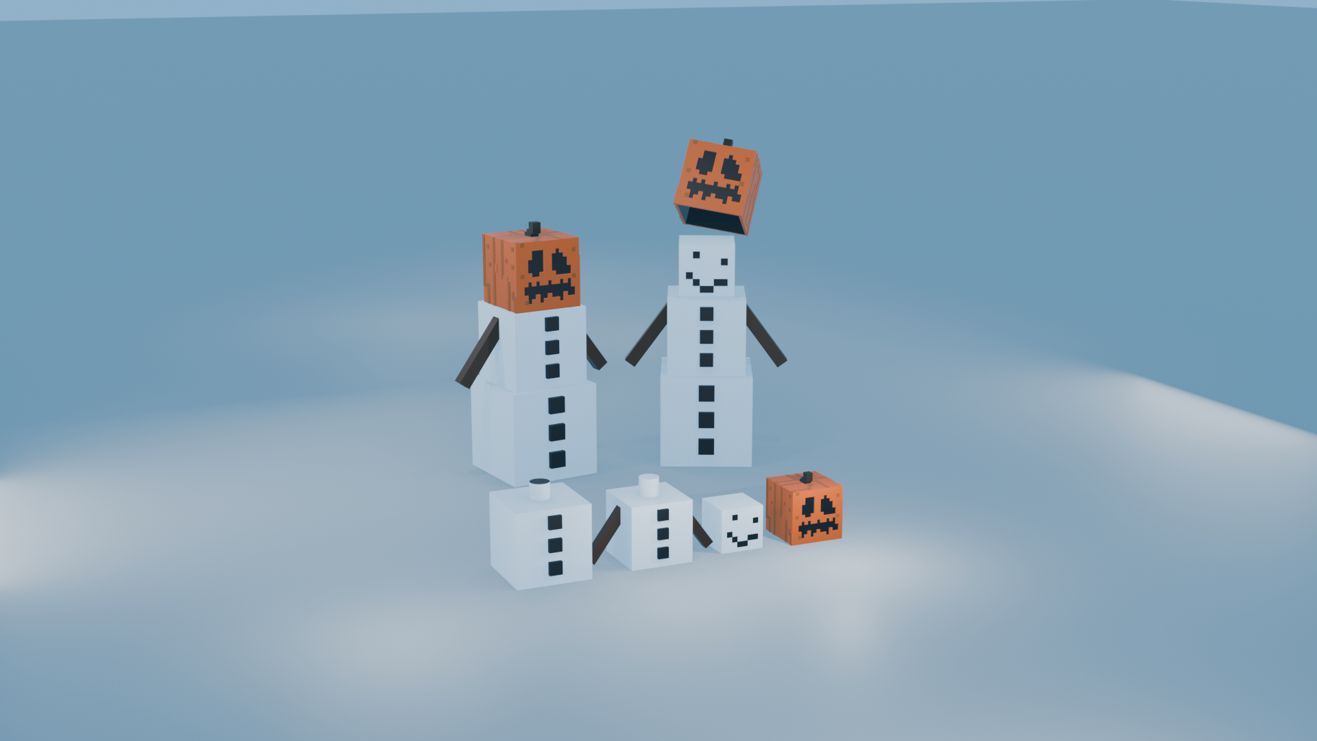 Minecraft snowman christmas winter decoration