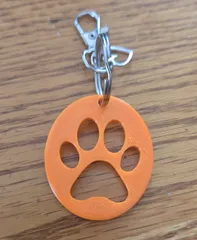 Dog paw keychain