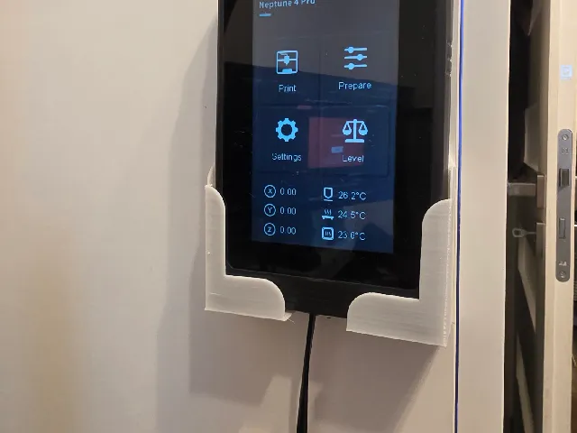 Wall / Cabinet Screen Holder - Elegoo Neptune 4 / Pro - V Slot Remix