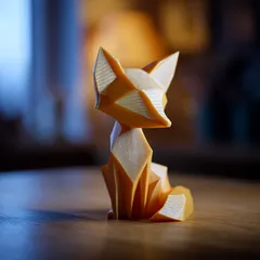Low-Poly Sitting Fox