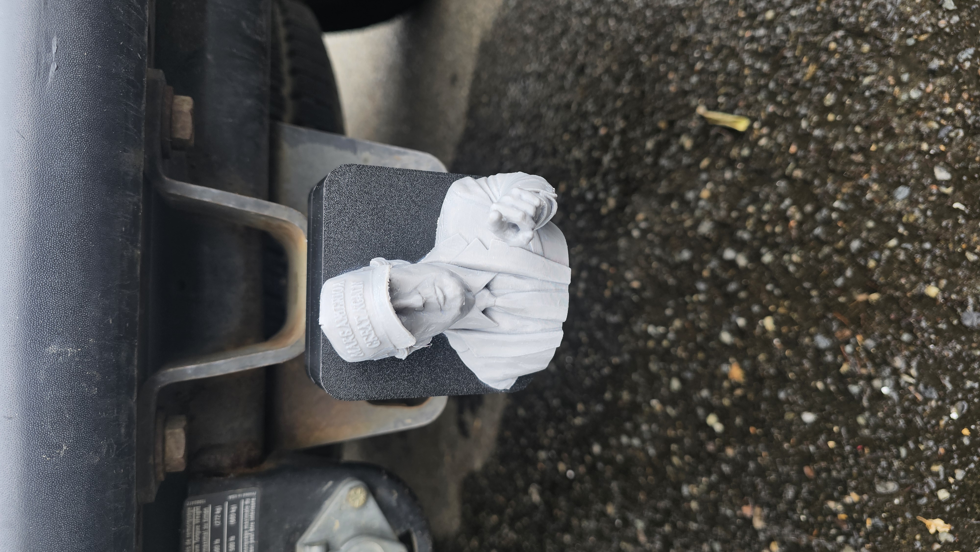 Donald Trump Tow Hitch Cover (PEGGED DESIGN) 3D model
