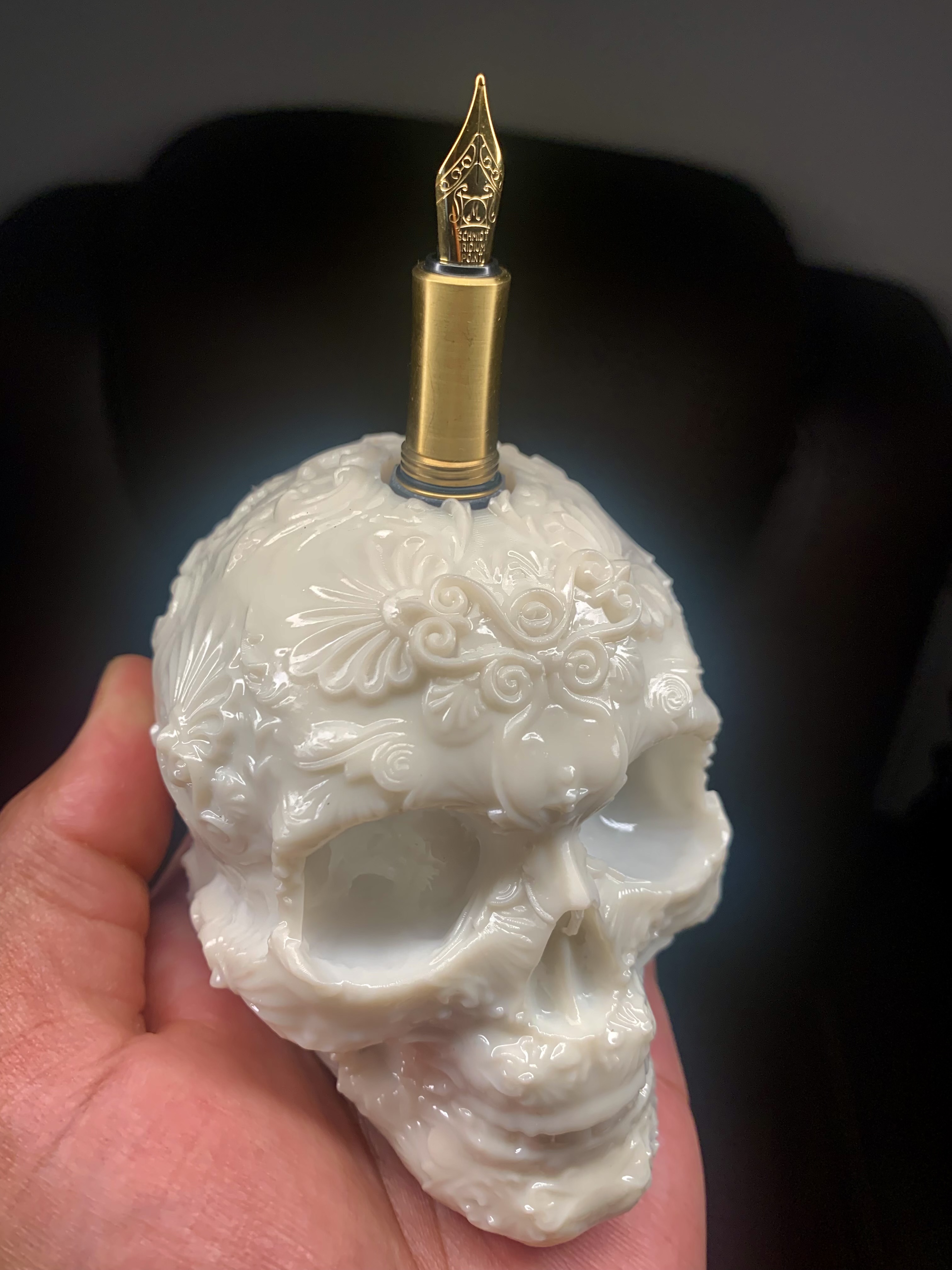 Dia de los Muertos Skull Pen Holder (REMIX) 3D model