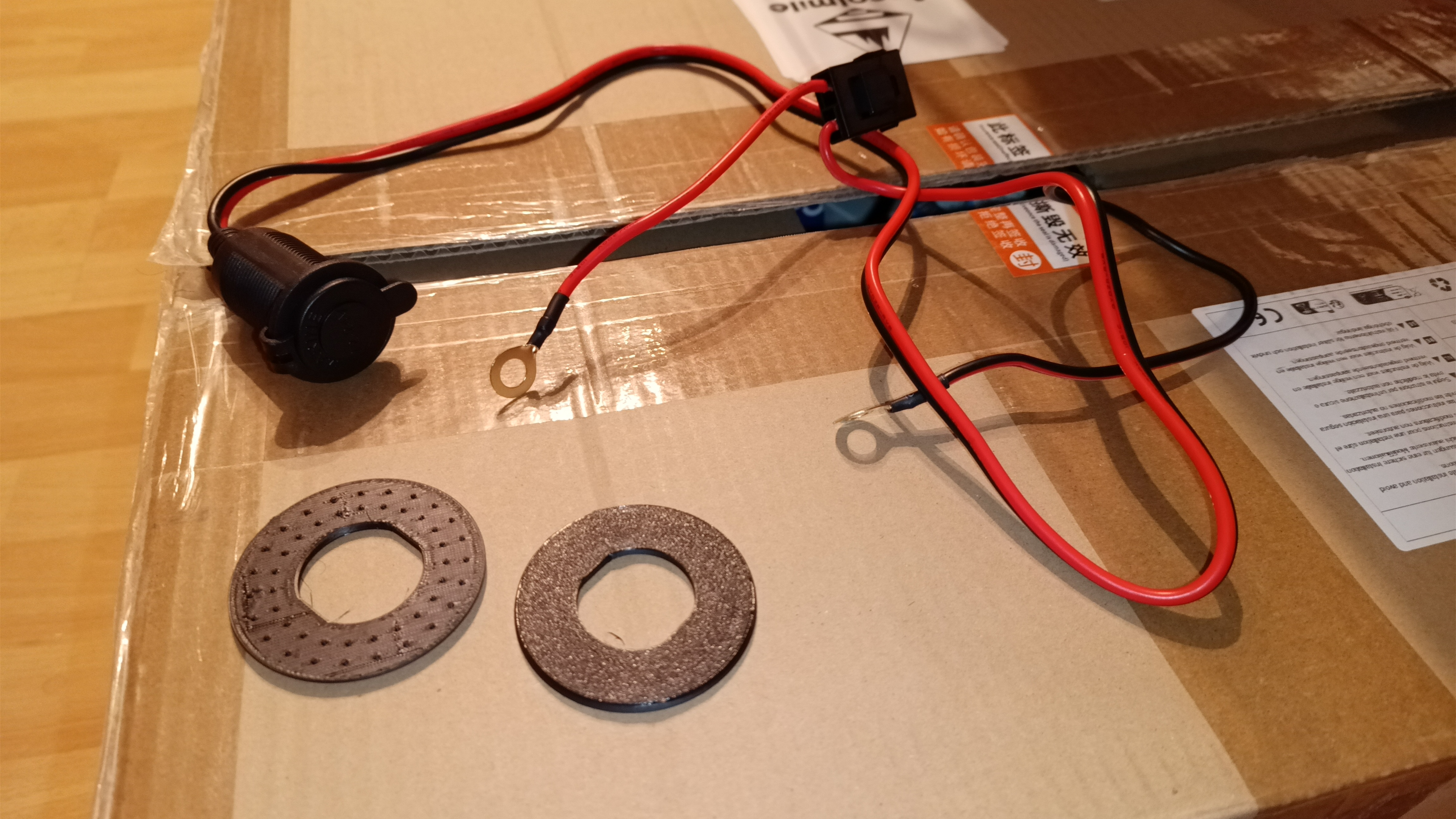 12V socket holder for trunk