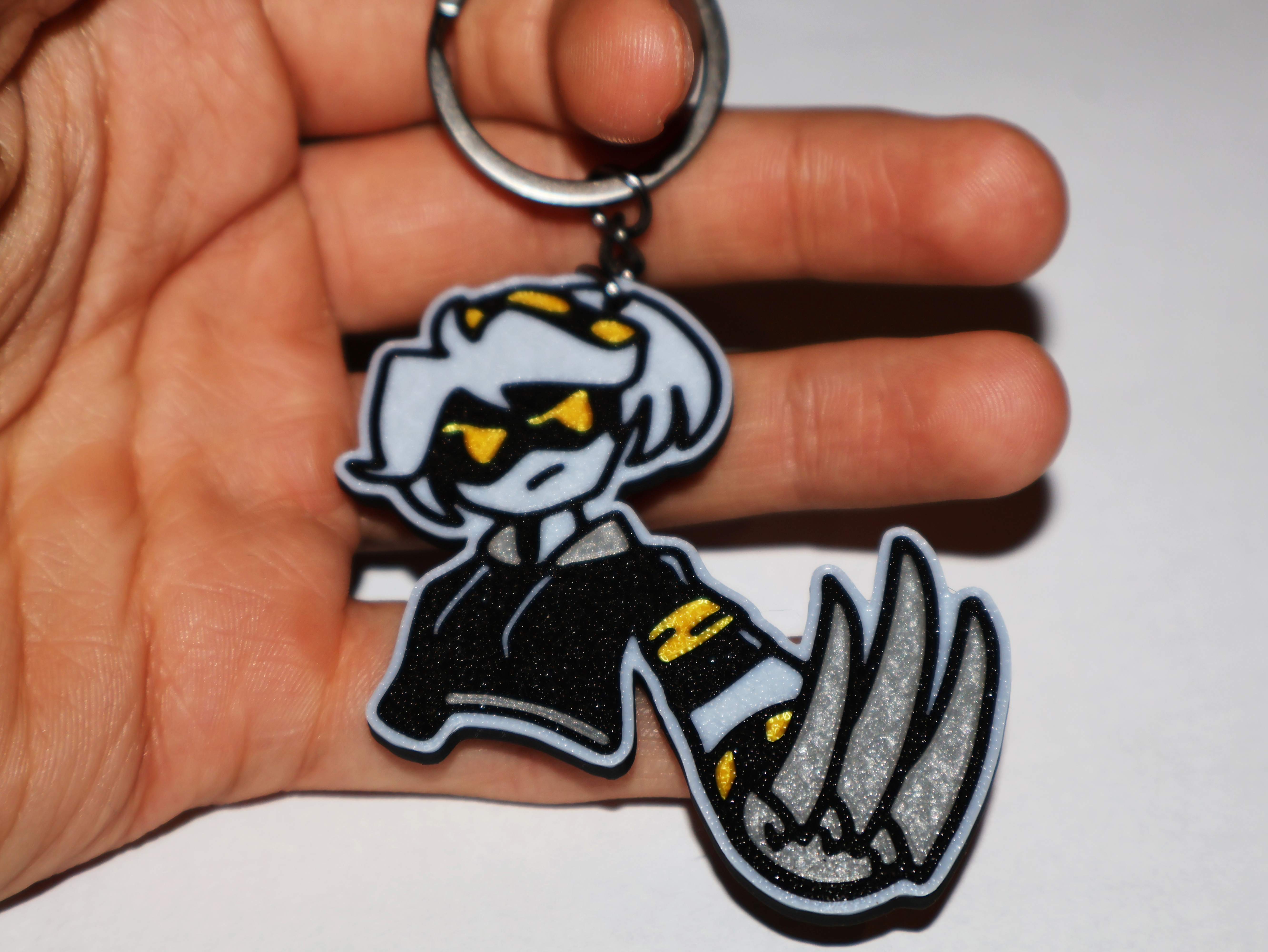 V Keychain Murder Drones Glitch pin