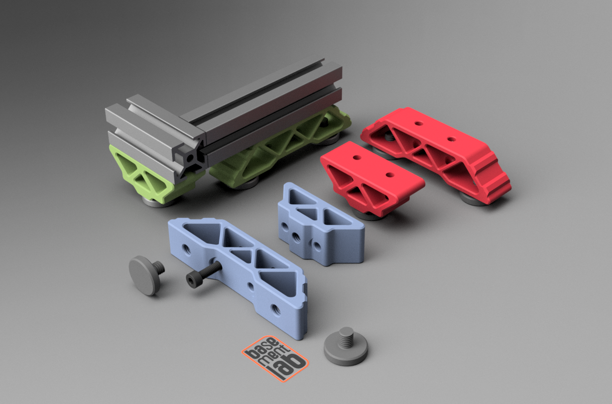 2020 Leveler Pad for Aluminum Extrusions - Stabilizer - with Leveling Mounts M6