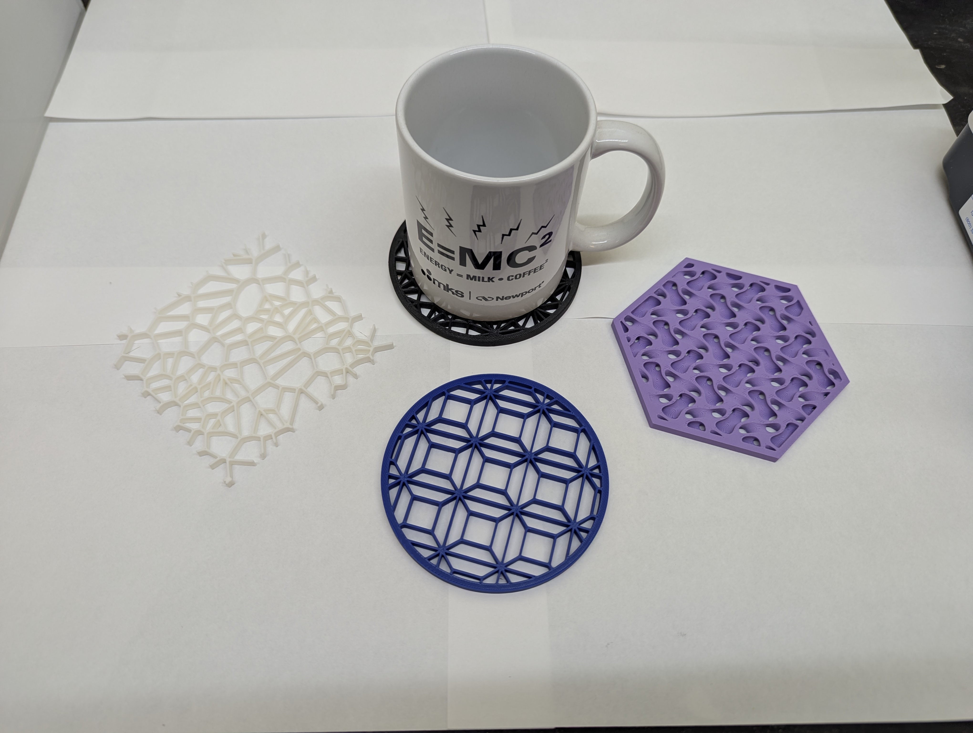Mathematical, Crystal, and Voroni Lattice Coaster Collection