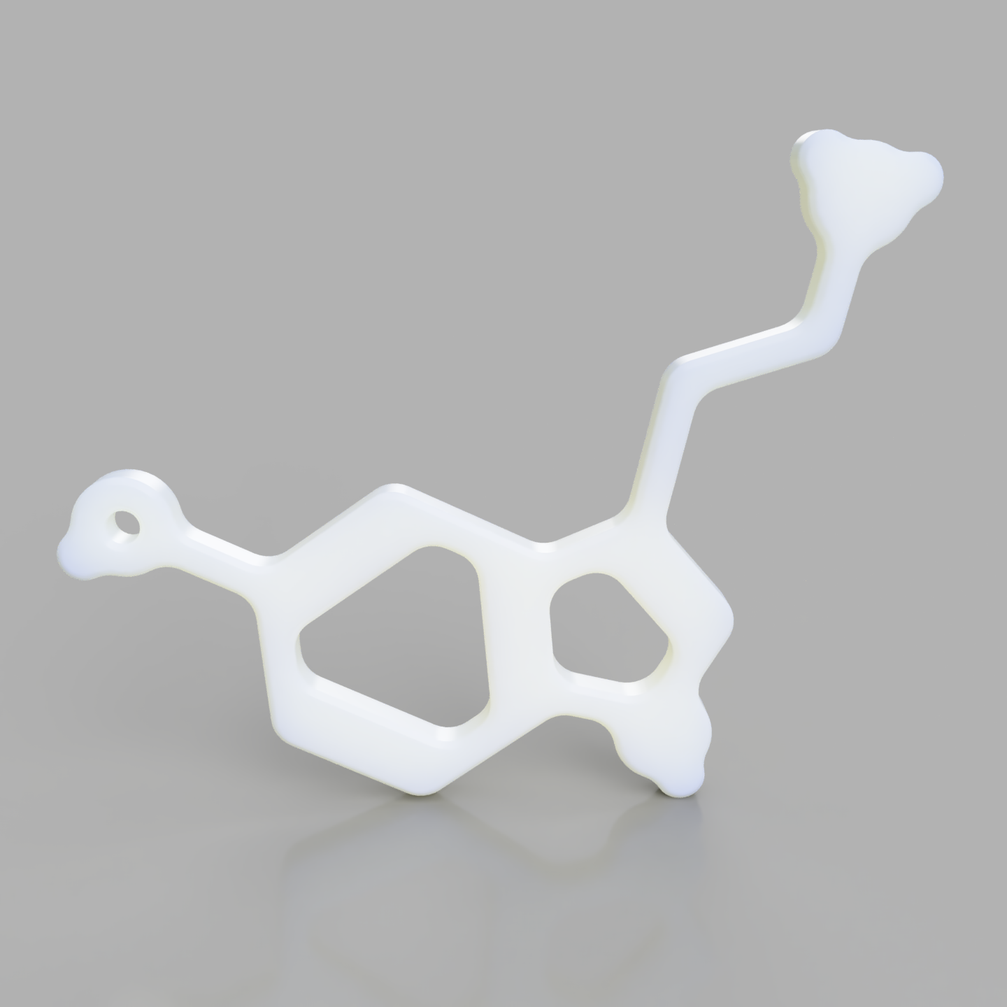 Serotonin Molecule Keychain