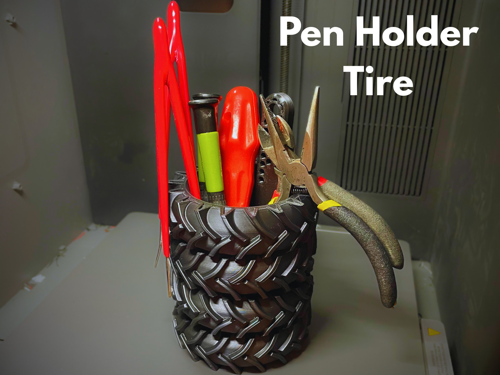 Tractor Tire Pen Holder
