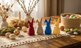 Floppy Ear Bunny Figurine Minimalist Rabbit Statue